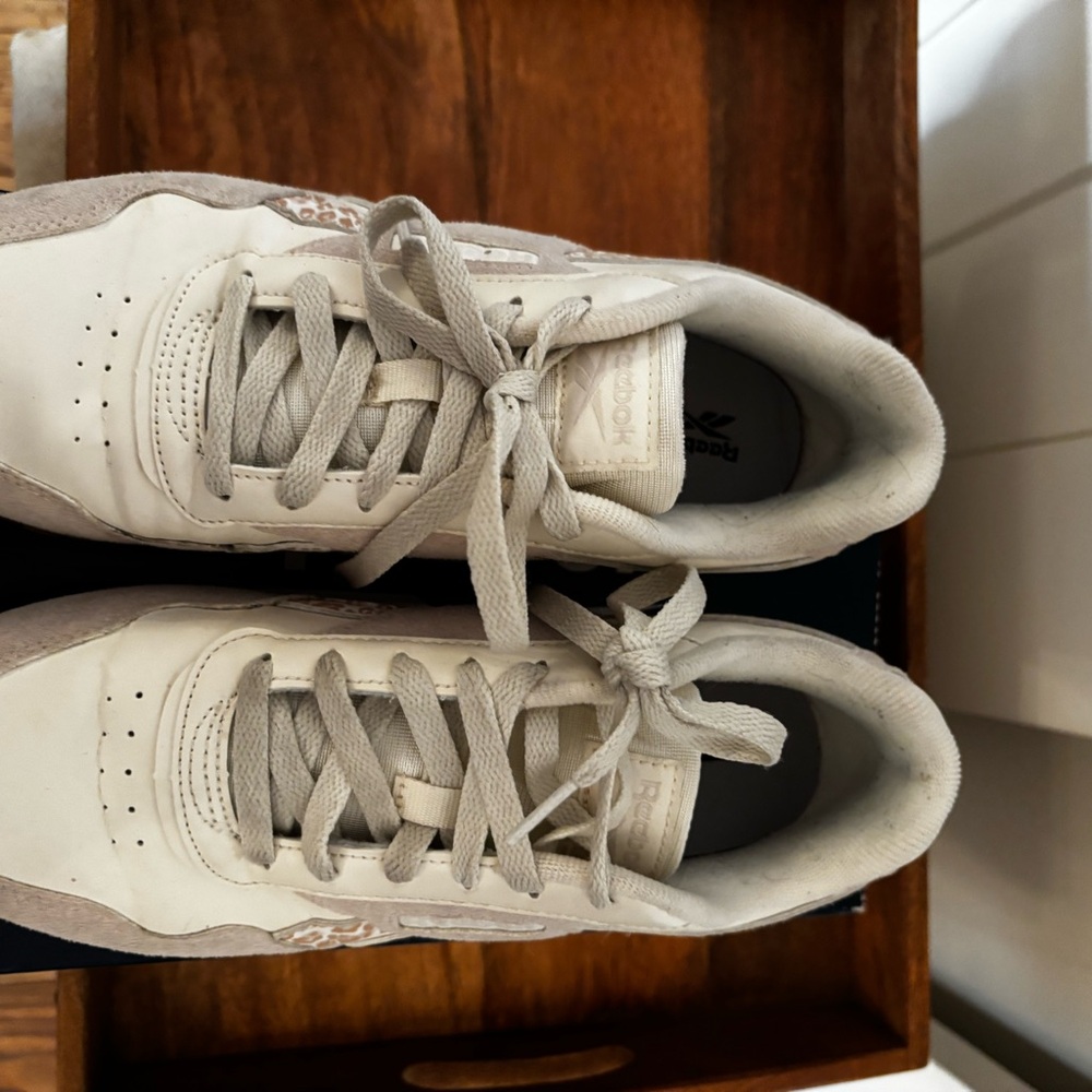 Reebok Women's Sneakers - Beige and White and leopard print - Picture 4 of 8